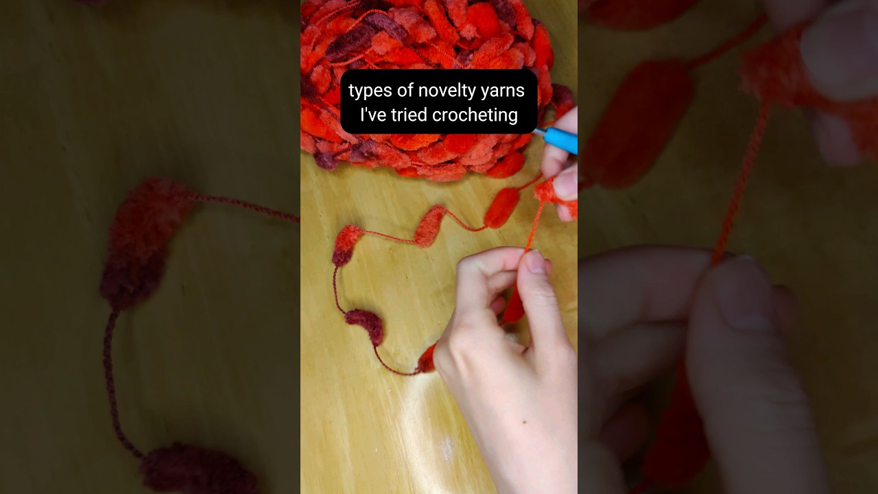 What it looks like to crochet with Novelty Yarn 🧶