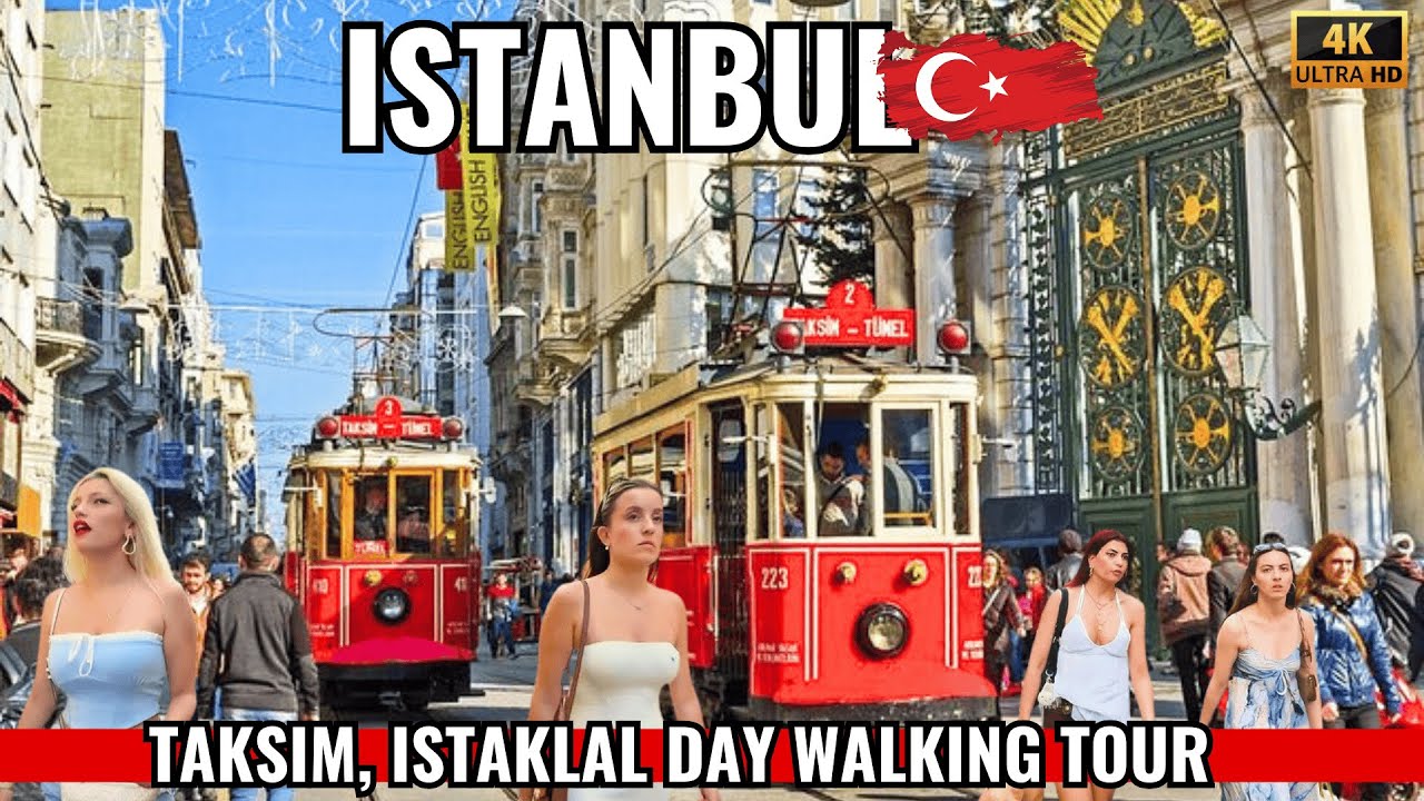🇹🇷 Must See Istanbul Taksim to Istaklal Street 4K Day Tour