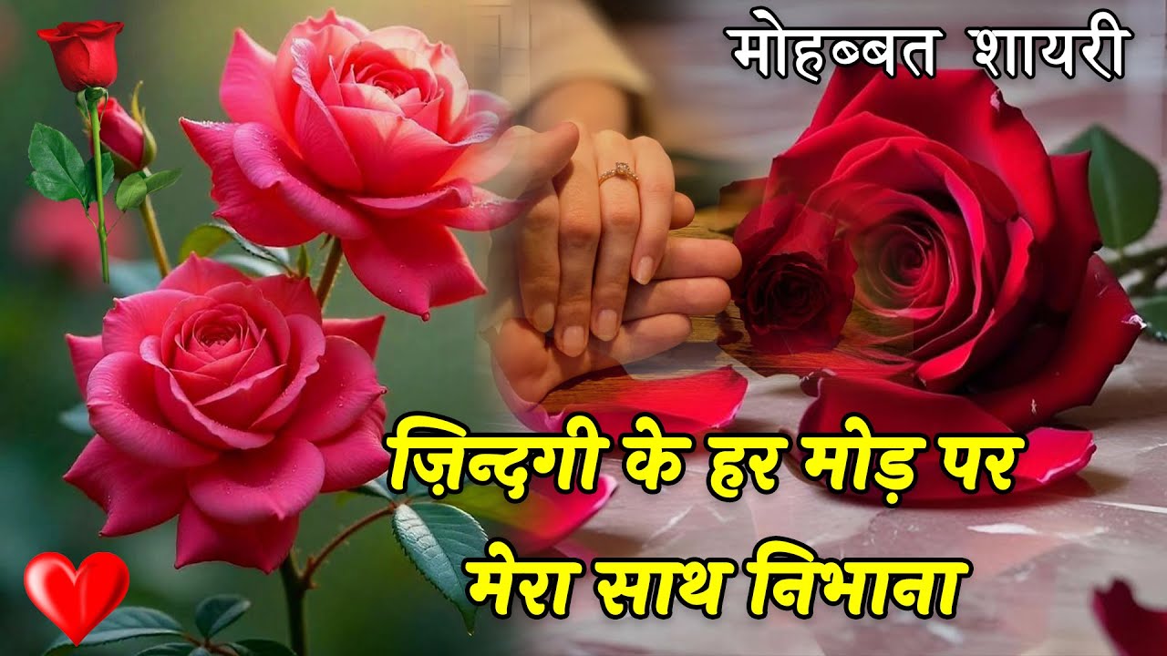 जिंदगी के हर मोड़ पर मेरा साथ निभाना🫶❣️| Love Shayari | Heart Touching Shayari | Hindi Shayari