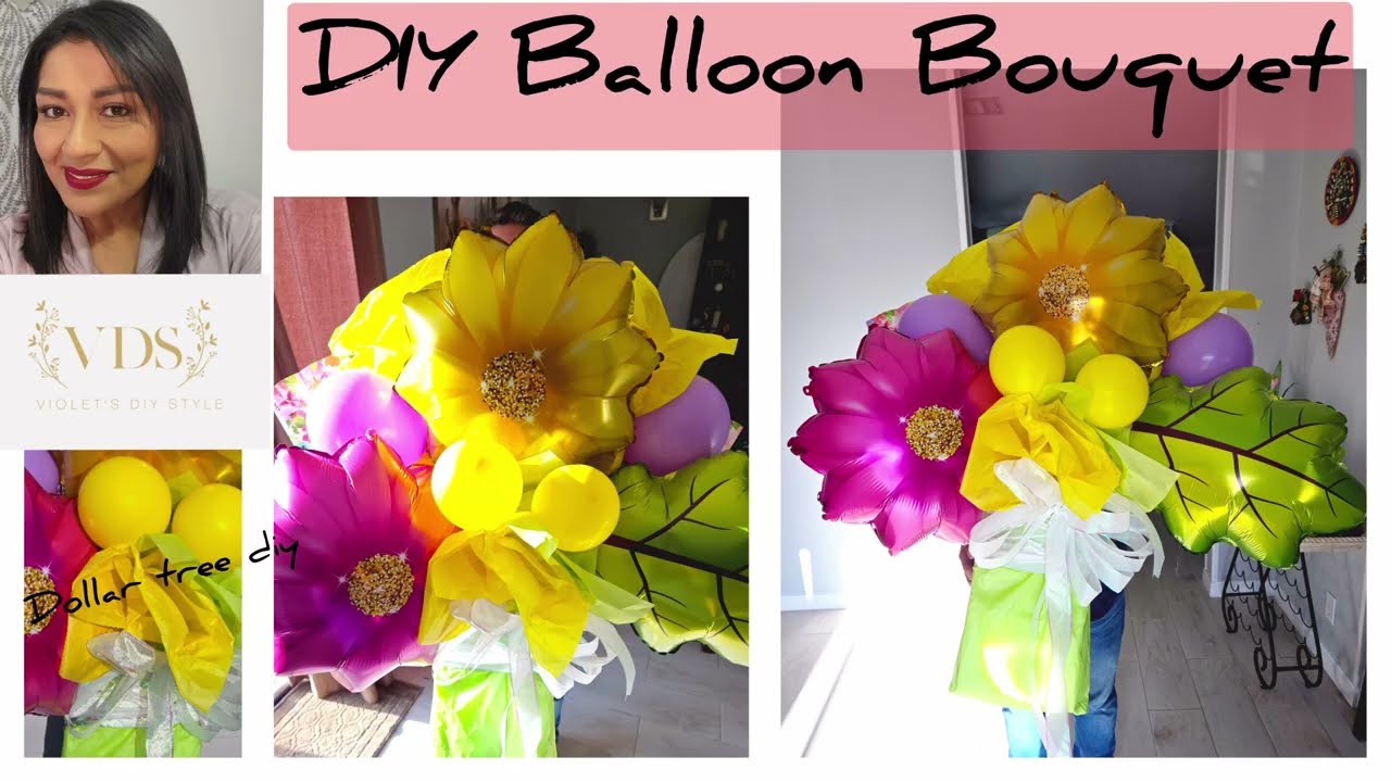 Diy balloon Bouquet ⚫️ dollar tree diy