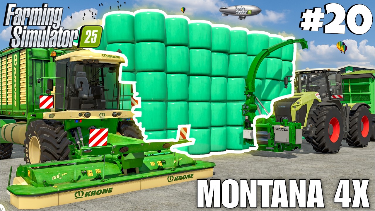 Fresh GRASS CUT & Convert into SILAGE w/ KRONE Mower | MONTANA 4X | Farming Simulator 25