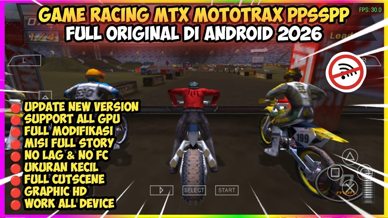 Game Racing MTX Mototrax PPSSPP Android Offline Ukuran Kecil Grafik HD