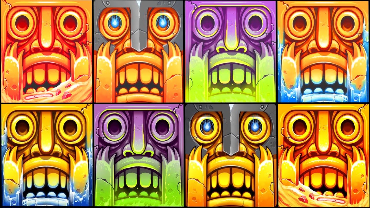 Temple Run 2 Spooky Summit vs Blazing Sands vs Frozen Shadows vs Sky Summit | Temple Run Compilation