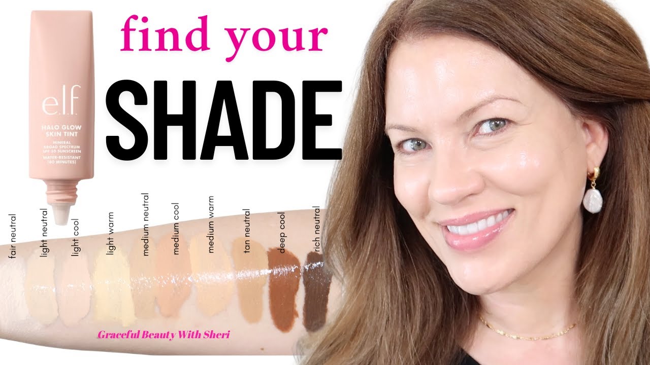 ELF HALO GLOW SKIN TINT SPF 50 Review & Most of the SWATCHES to FIND YOUR SHADE