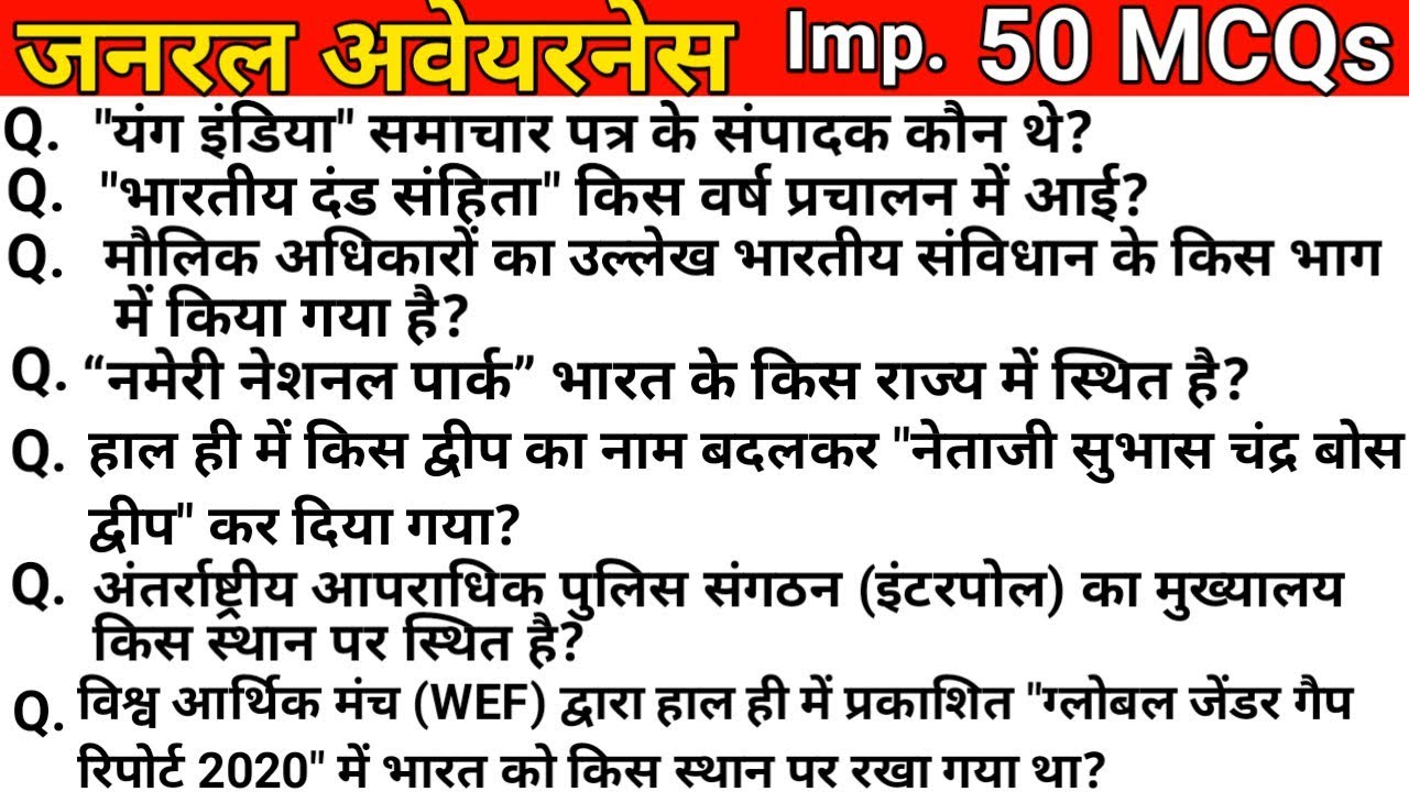 General Awareness | General Awareness For Competitive Exams | General Awareness 2020 | Shiksha Shree