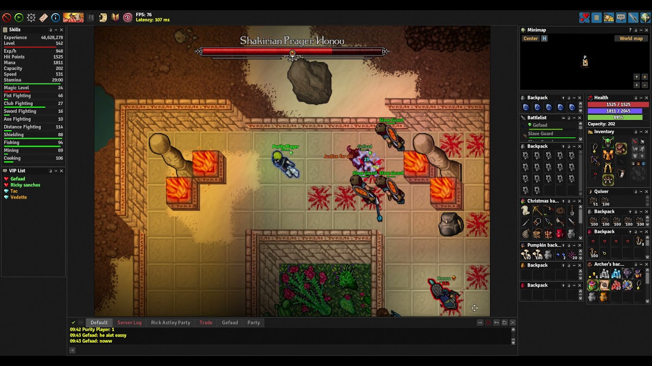 Medivia - Osaris faction  - Mission 9 - Slaying Honou - Premium Account