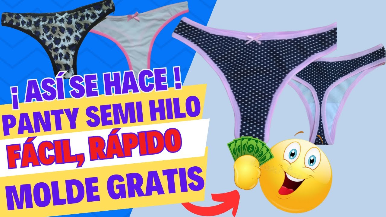 💥cómo se hace una Panty bikini trusa 💥tanga Brasilera Semi Hilo 👉EXCELENTE IDEA DE💰NEGOCIO muy Facil