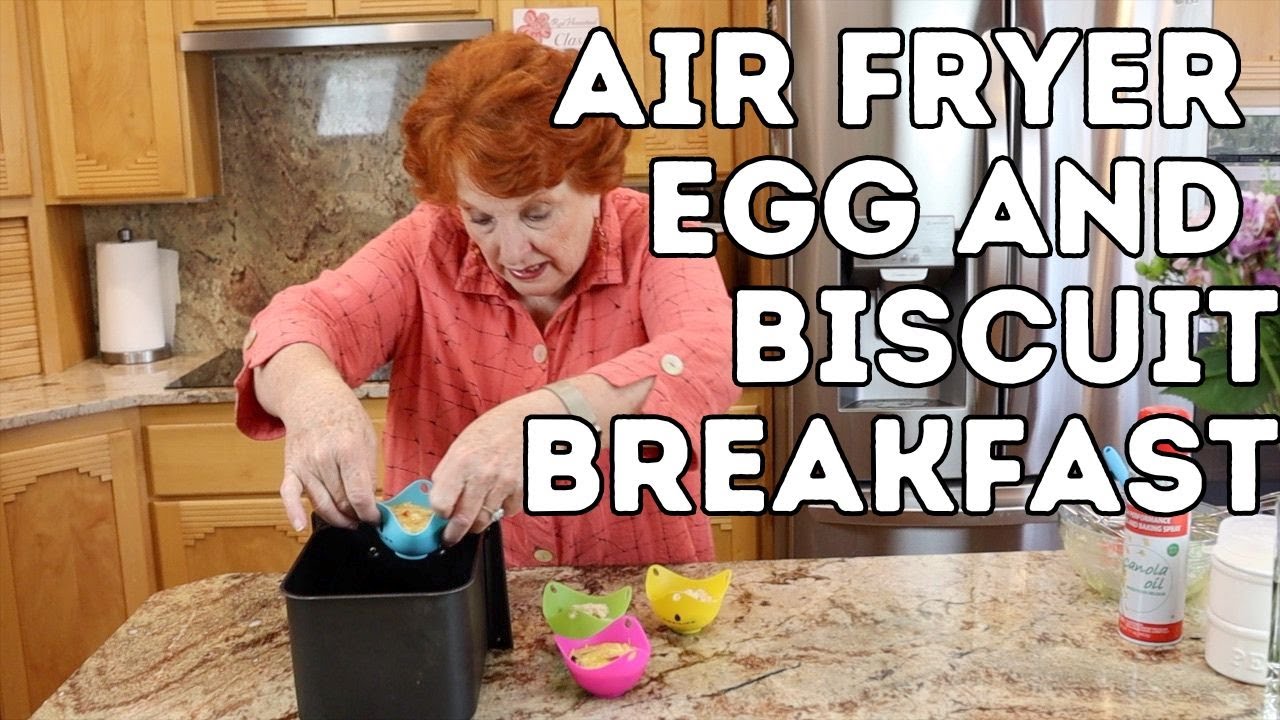 Air Fryer Egg and Biscuit Breakfast