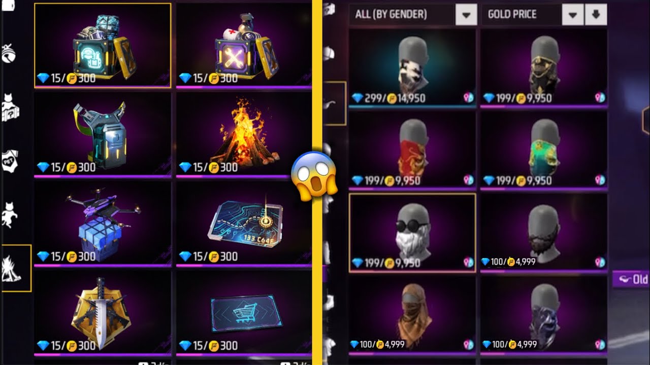 TIENDA de ORO en FF LATAM vs OTRAS REGIONES 😱 *barba del viejo con oro*