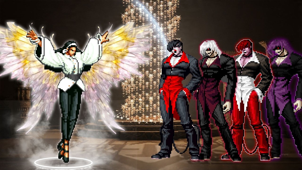 [Mugen KOF] Чизуру Кагура AidA против команды Супер Иори Ягами