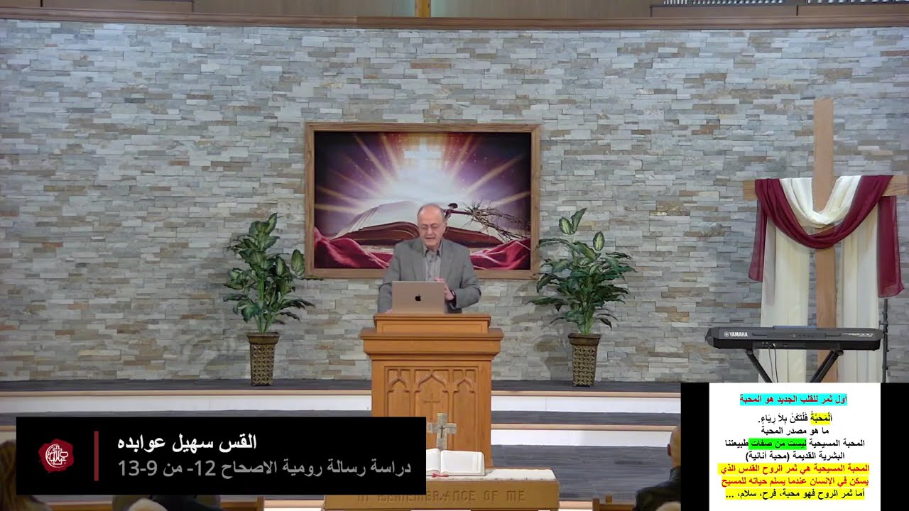 القس سهيل عوابده دراسة رسالة رومية الاصحاح 12 من 9 - 13