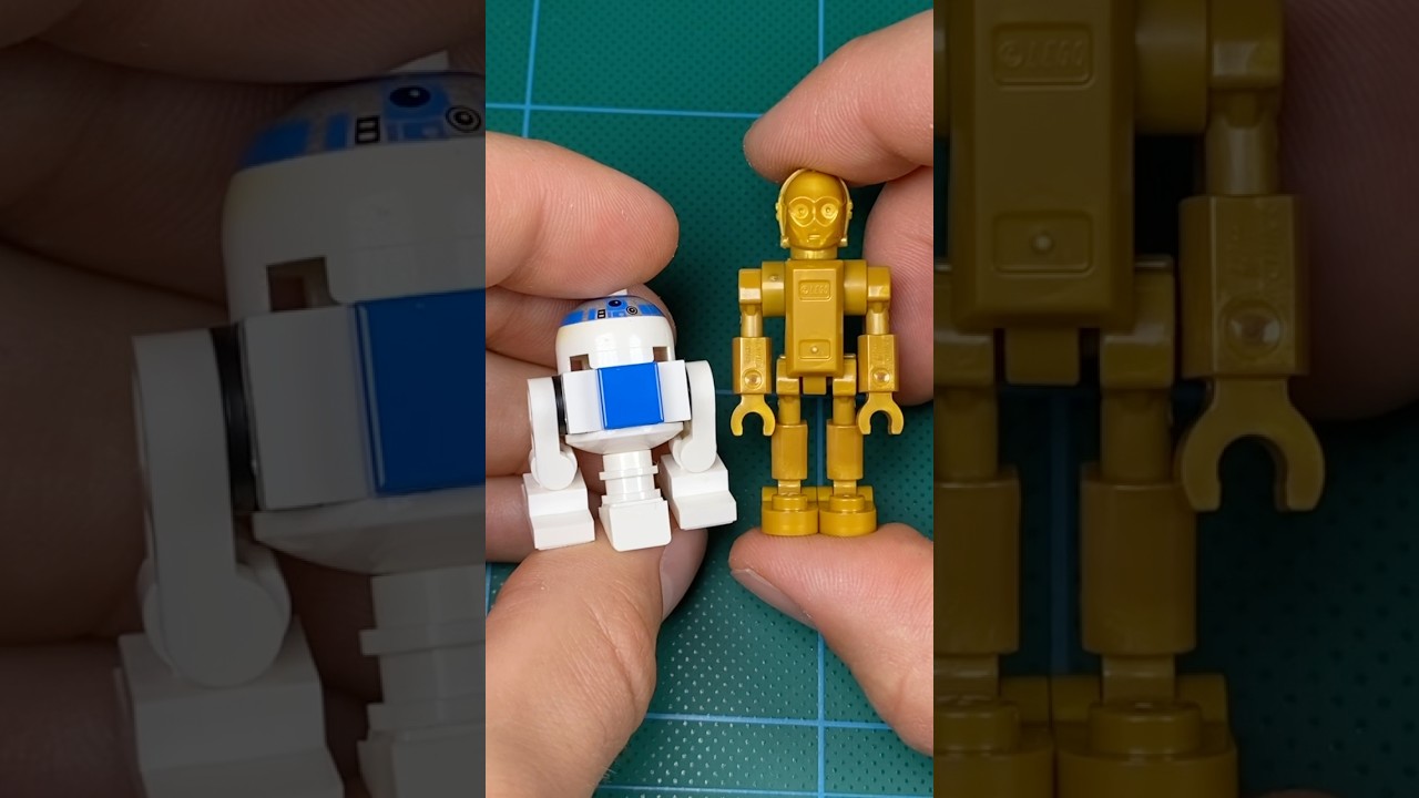 Lego Star Wars brick built C-3PO and R2-D2 #lego #tutorial #legostarwars #starwars