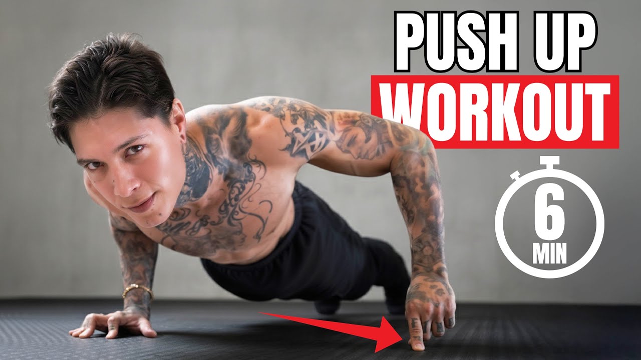 6 Minute HOME Chest Workout (PUSH-UPS ONLY)