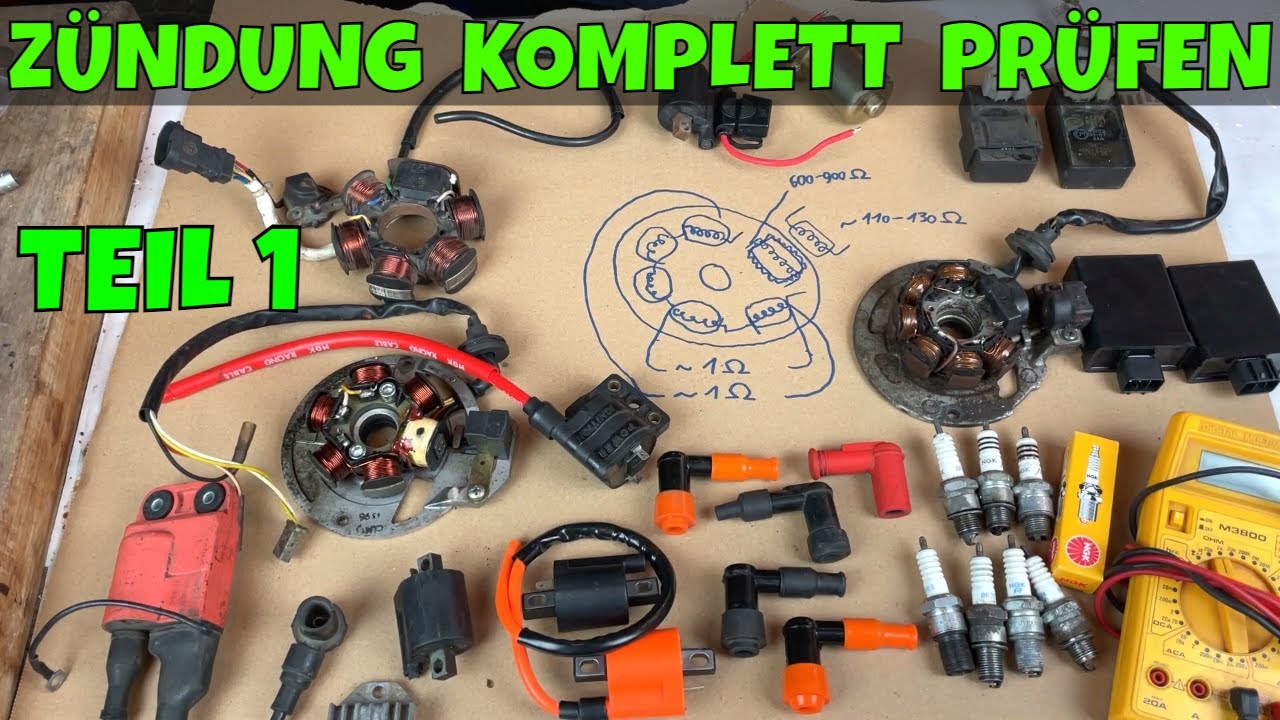 Komplette Roller Zündung prüfen / systematische Fehlersuche wenn kein Zündfunke da / Teil 1
