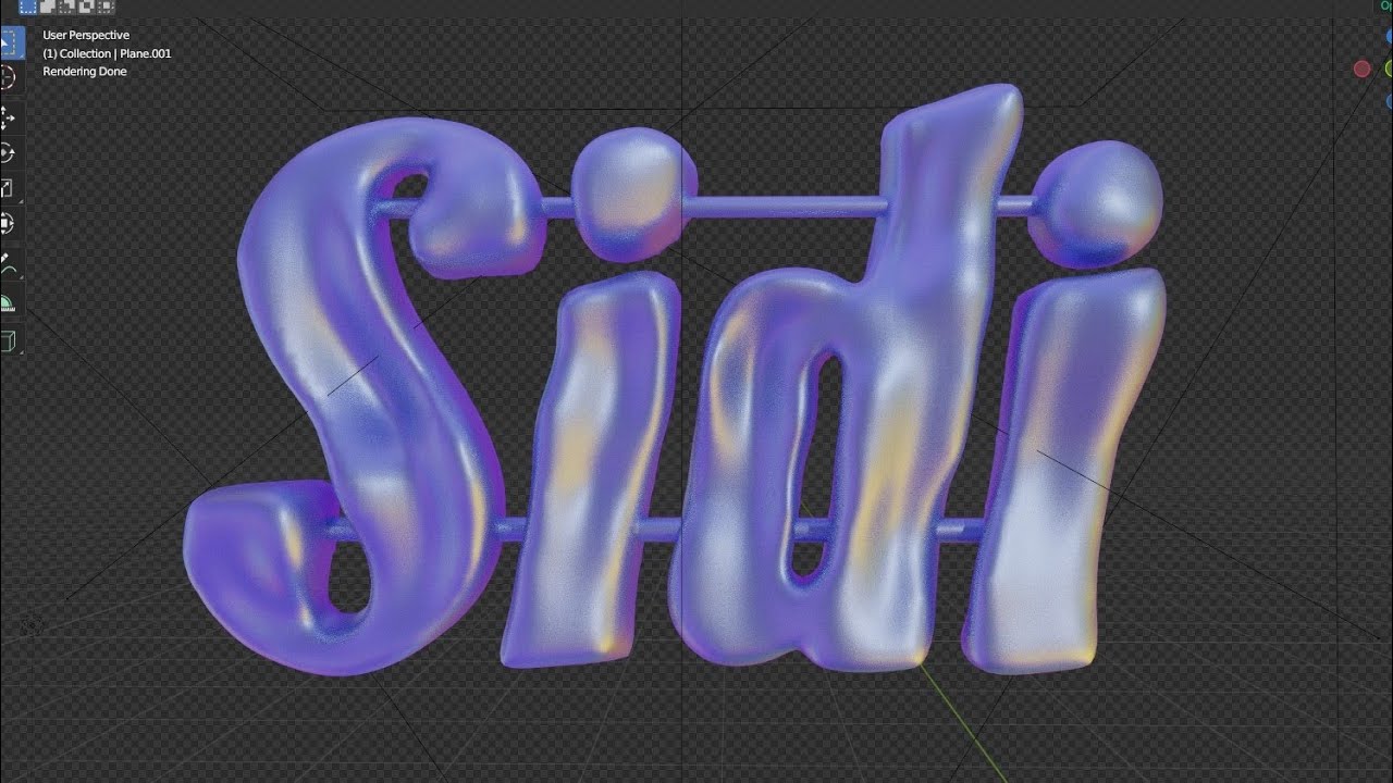 CHROME TYPE WAVY 3d text in blender (tutorial)