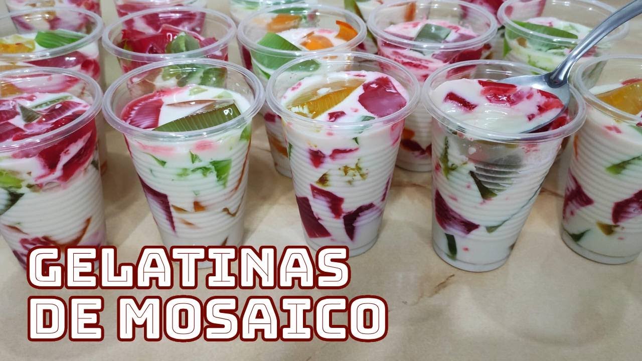 ✨Gelatinas de Mosaico en Vasos Ideales Para Vender 💰 Mesa de Postres | Gelatina de 3 Leches