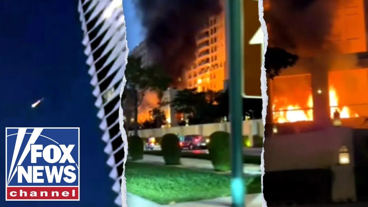 Dubai skyscraper hit by falling debris