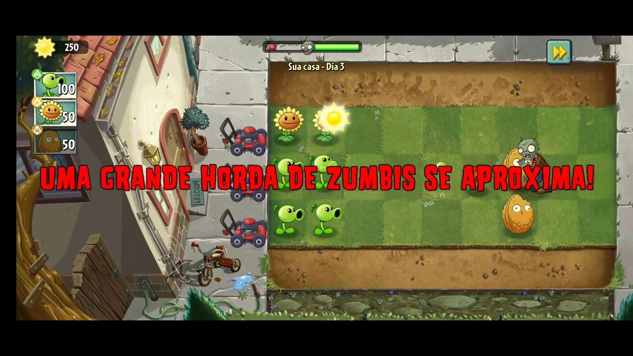 Jogando plantas vs zumbis