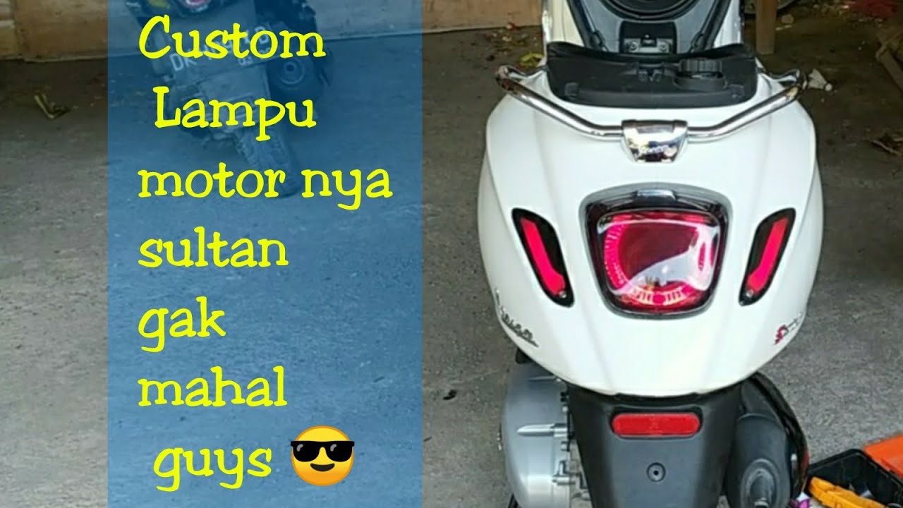 Custom modifikasi lampu sein vespa piagio sprint | cara buka mika sein