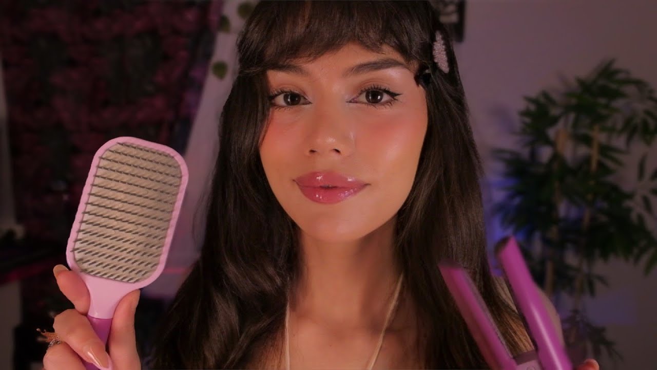 ASMR - Arle Beauty Salonu'nun ilk müşterisisin😍 Saç Makyaj ASMR