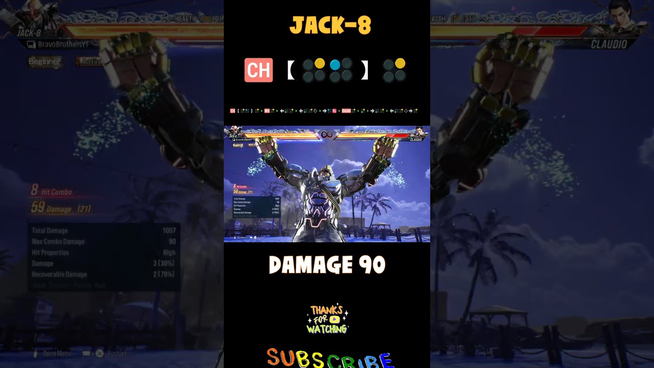 JACK-8 combo tekken8 I Jack-8 easy combo#Jack8#combo#tekken8