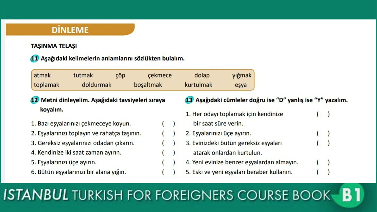 İstanbul B1 (Audio) - 1 TAŞINMA TELAŞI (Page 11)