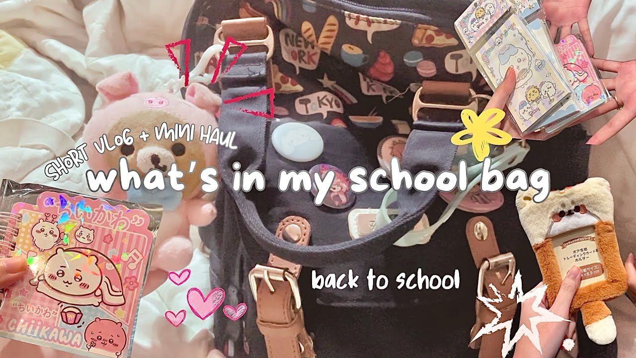 what’s in my school bag ⋆౨ৎ˚| back to school 2025 🍡 short vlog + mini haul | college edition