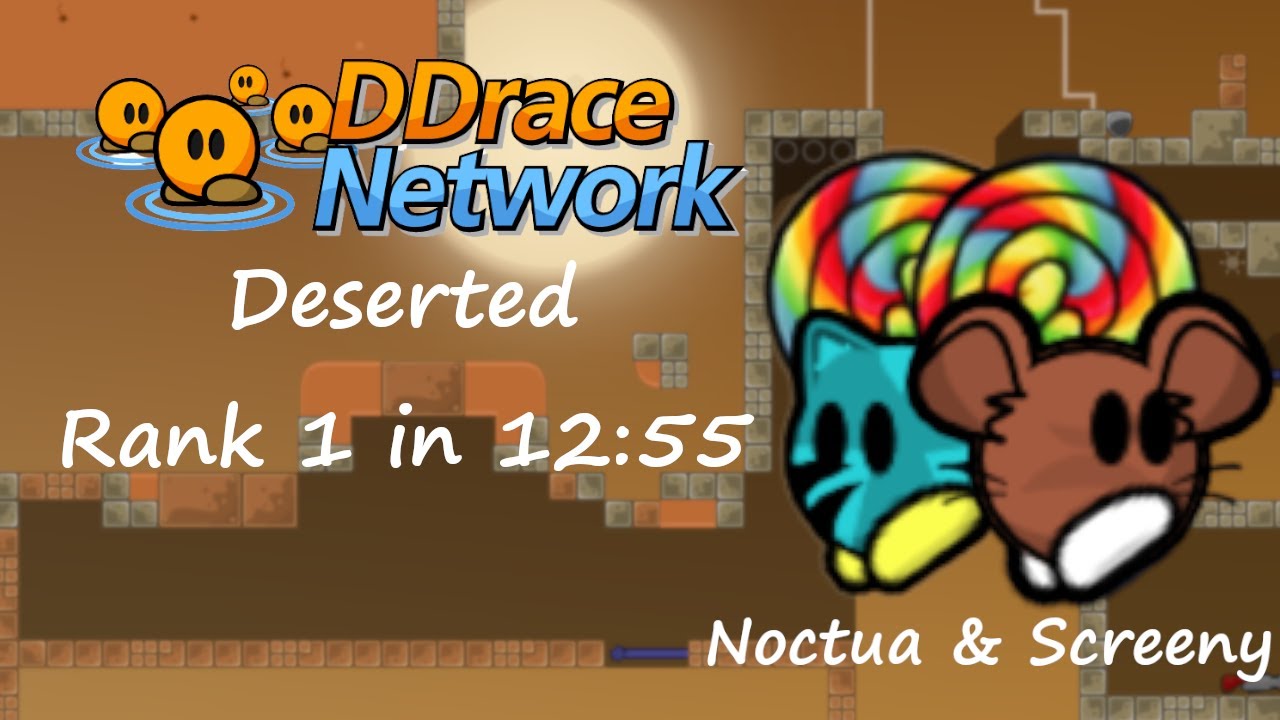Teeworlds - Deserted Rank 1 in 12:55 min