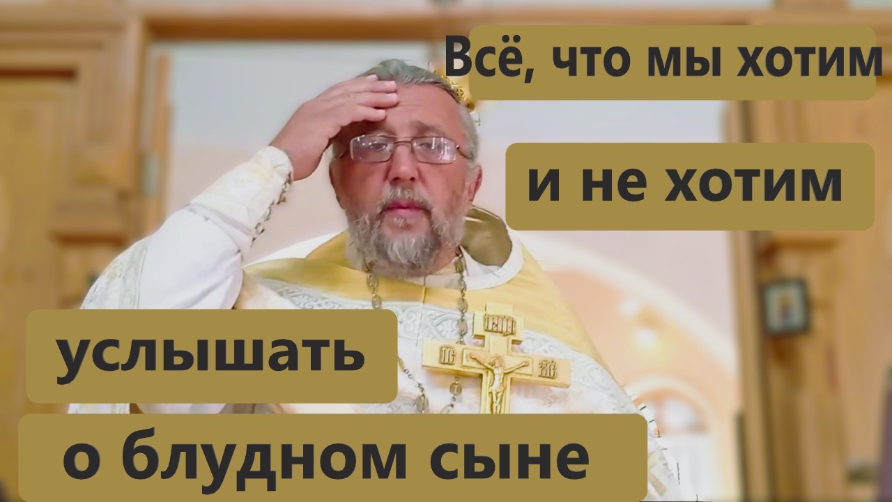 ВСЁ, ЧТО МЫ ХОТИМ И НЕ ХОТИМ УСЛЫШАТЬ О БЛУДНОМ СЫНЕ. Священник Игорь Сильченков.