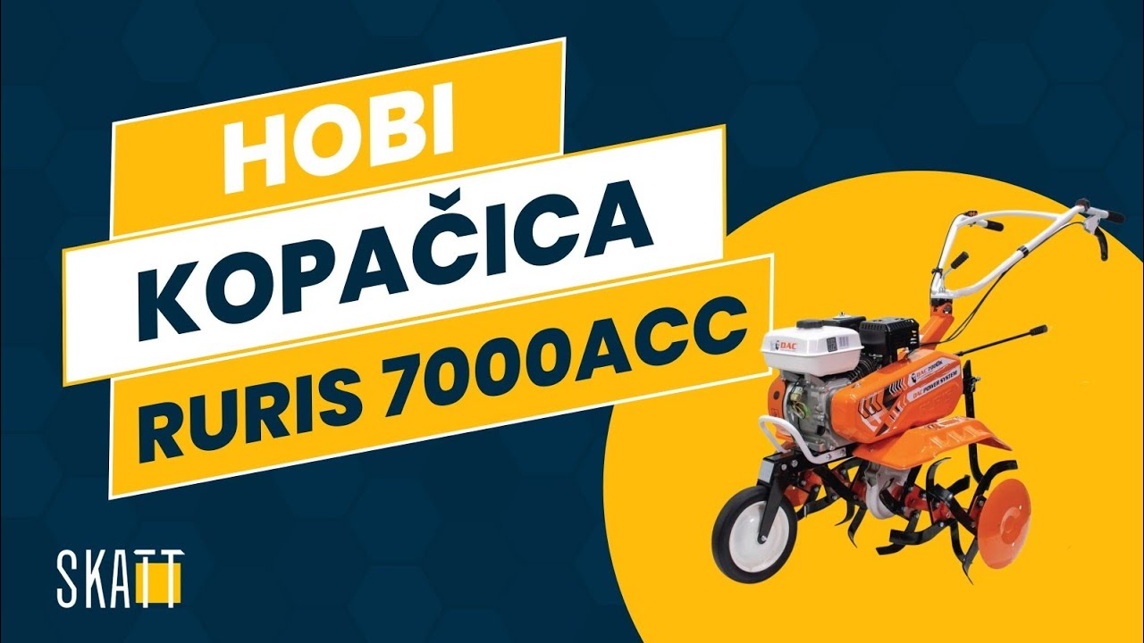 Kopačica Ruris 7000 ACC - ako frezate #vrt do 500m2 #UPUTE