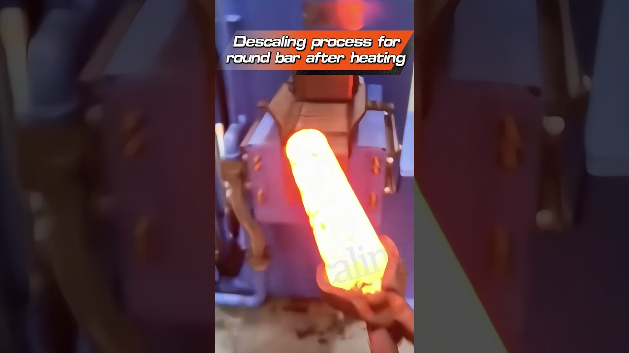 Forging descaling machine for hot forging parts scale cleaning