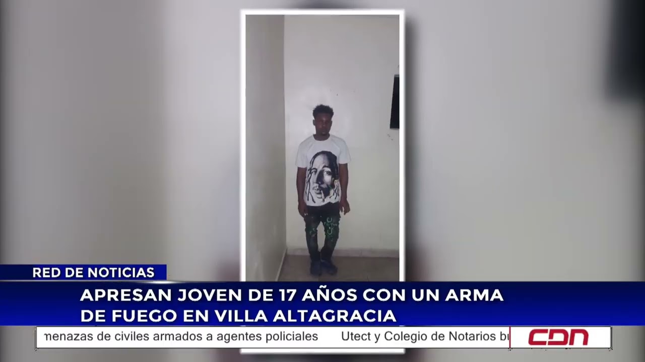 Apresan joven de 17 años con un arma de fuego en Villa Altagracia