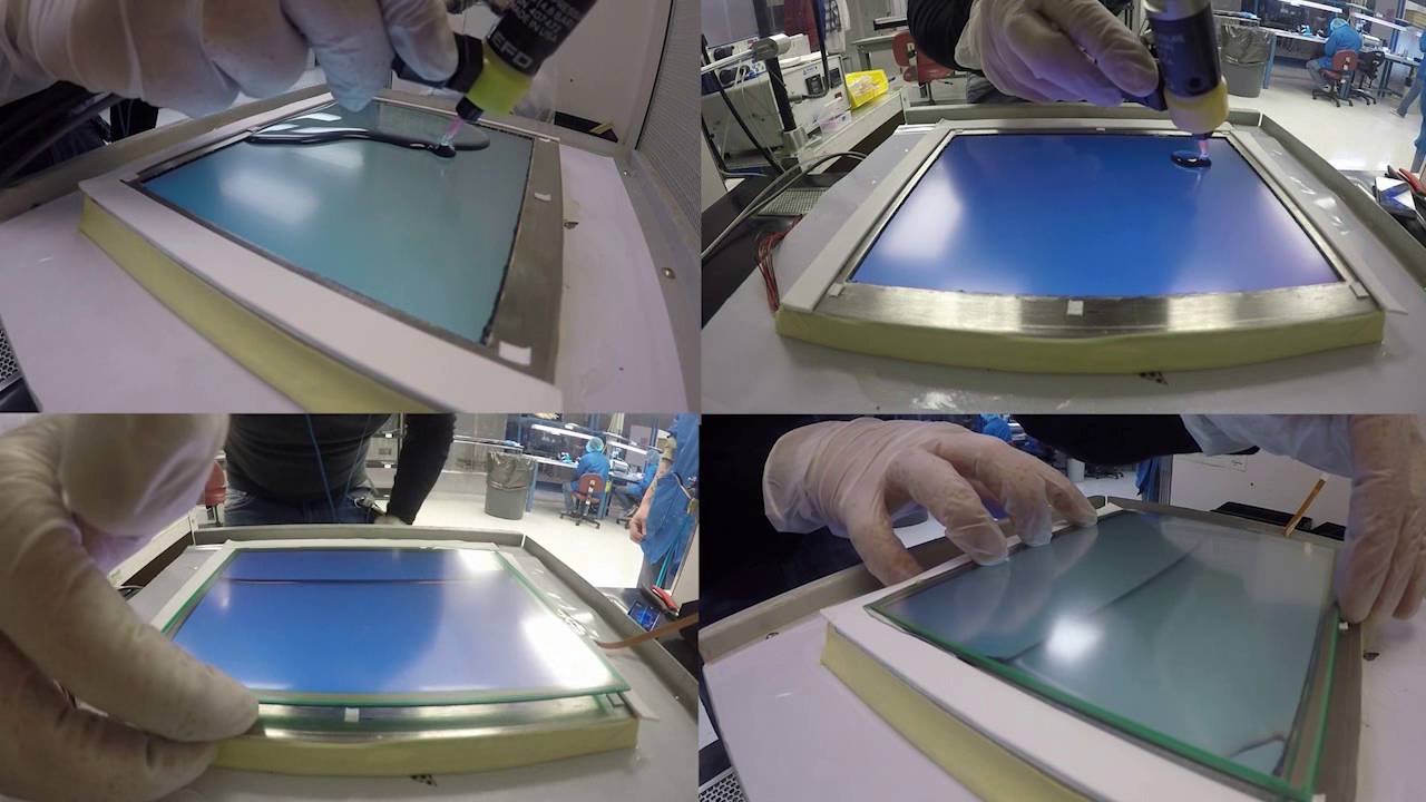 Pouring liquid bonding material