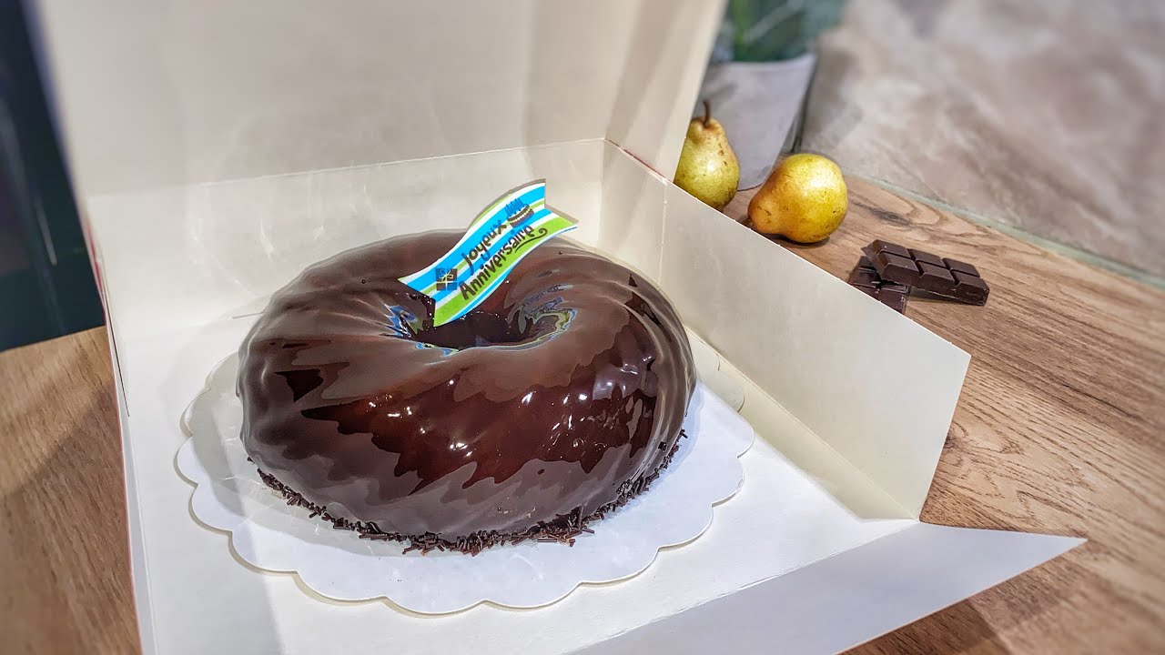 Entremet Poire chocolat Glaçage Miroir 🍐 🍫