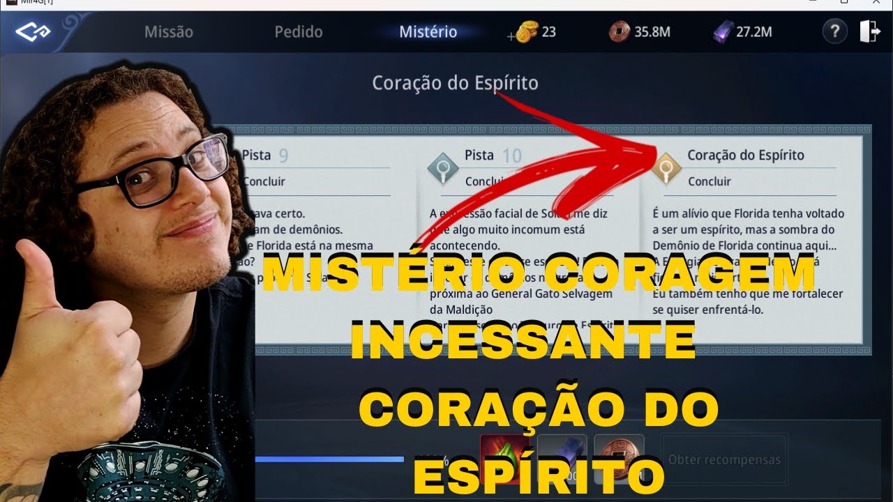 MIR4 - MIST&Eacute;RIO CORAGEM INCESSANTE , 2&ordm; PERGAMINHO CORA&Ccedil;&Atilde;O DO ESP&Iacute;RITO COMPLETO