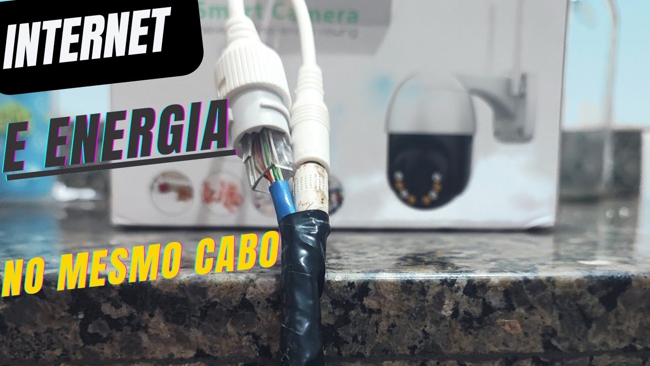 como fazer um cabo de rede para câmera IP internet e alimentação tudo no mesmo cabo