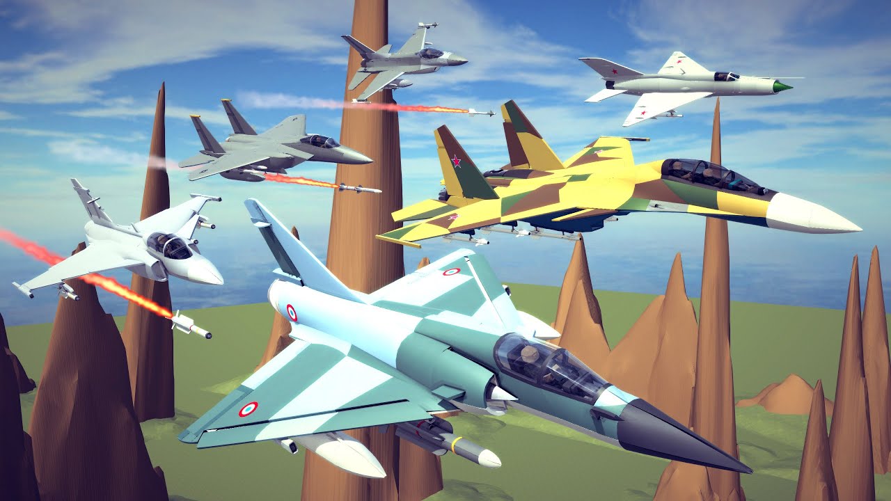 Air to Air Fighter Jet Combat #1 | Besiege