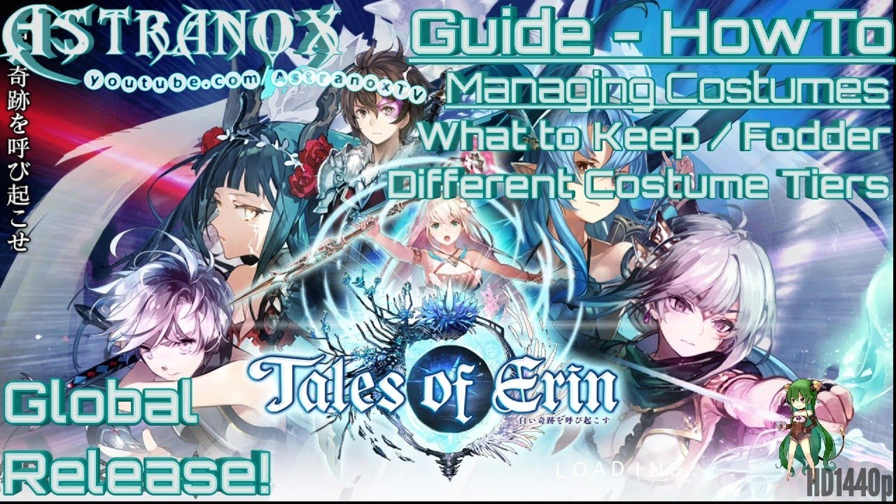 TALES OF ERIN Costume Management Guide - HowTo Manage Costumes - Costume Tiers - Tips & Tricks