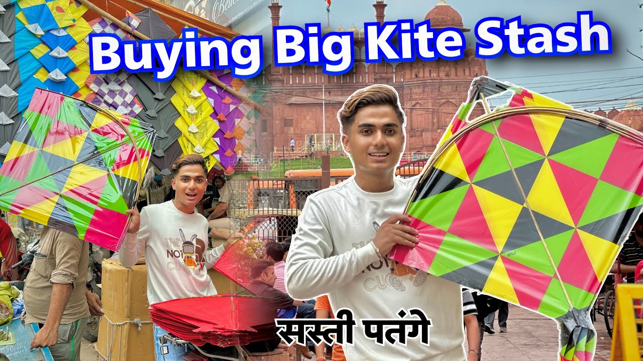 FINALLY❤️ “KiTE  का  भंडार” Kharid lia | ₹100 Ki 80 पतंगे😱Lal QUAN Kite Market,