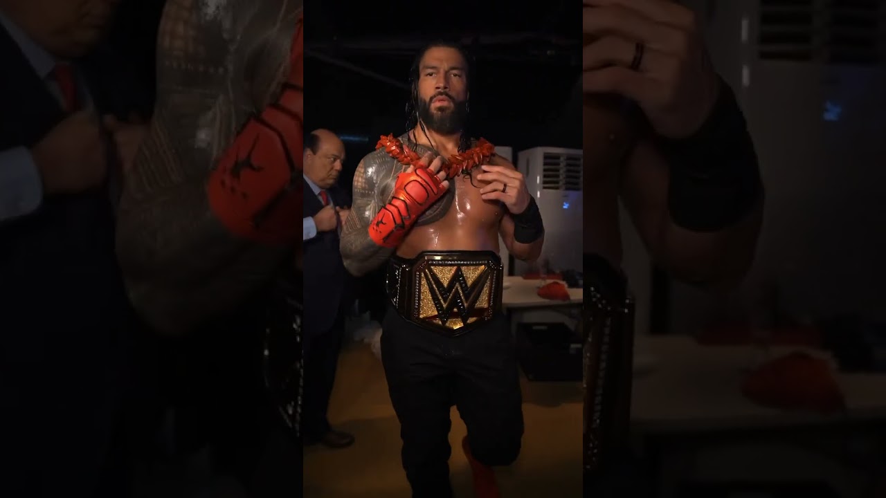 Roman Reigns behind the scenes at #wwecrownjewel