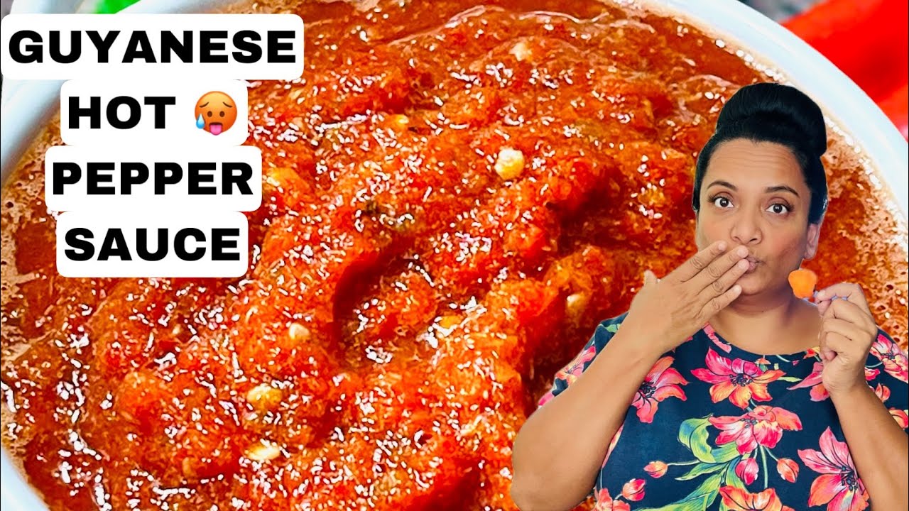 ТОЛЬКО ТРИ ИНГРЕДИЕНТА ОСТРЫЙ 🥵 ГАЙАНСКИЙ ПЕРЕЧНЫЙ СОУС #peppersauce #guyaneseppersauce