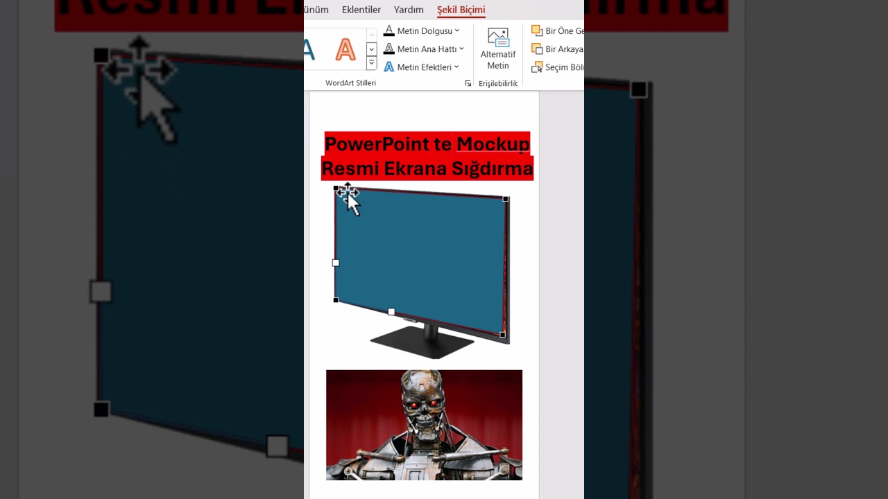 Powerpoint 'te Bilgisayar Ekranına Resim Sığdırma | @Powerbida | #shorts #powerpoint #ppt #sunum