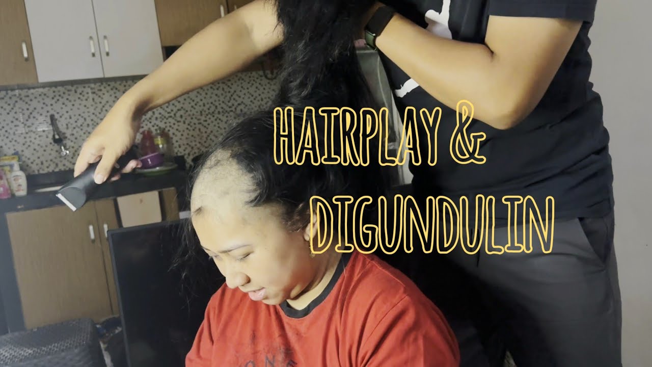mbak Rini part 3, landscape Hairplay lanjut di gundul / hairplay and headshave