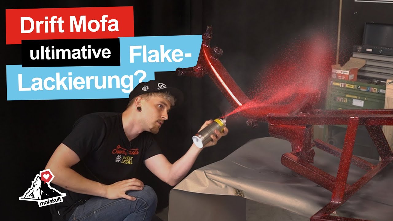 GLITZER LACKIERUNG mit der SPRAYDOSE | Drift Mofa Eskaliert