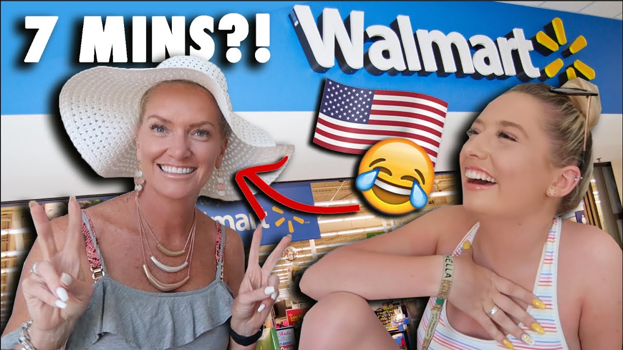 MUM vs teenage DAUGHTER - 7 MINUTE WALMART CHALLENGE!! * wtf is the results* 😂😭 | Saffron Barker