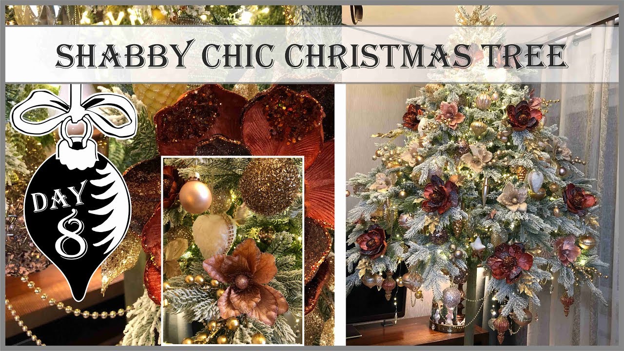 Shabby Chic Christmas Tree Decorate with Us | 8th Day of Vintage Christmas