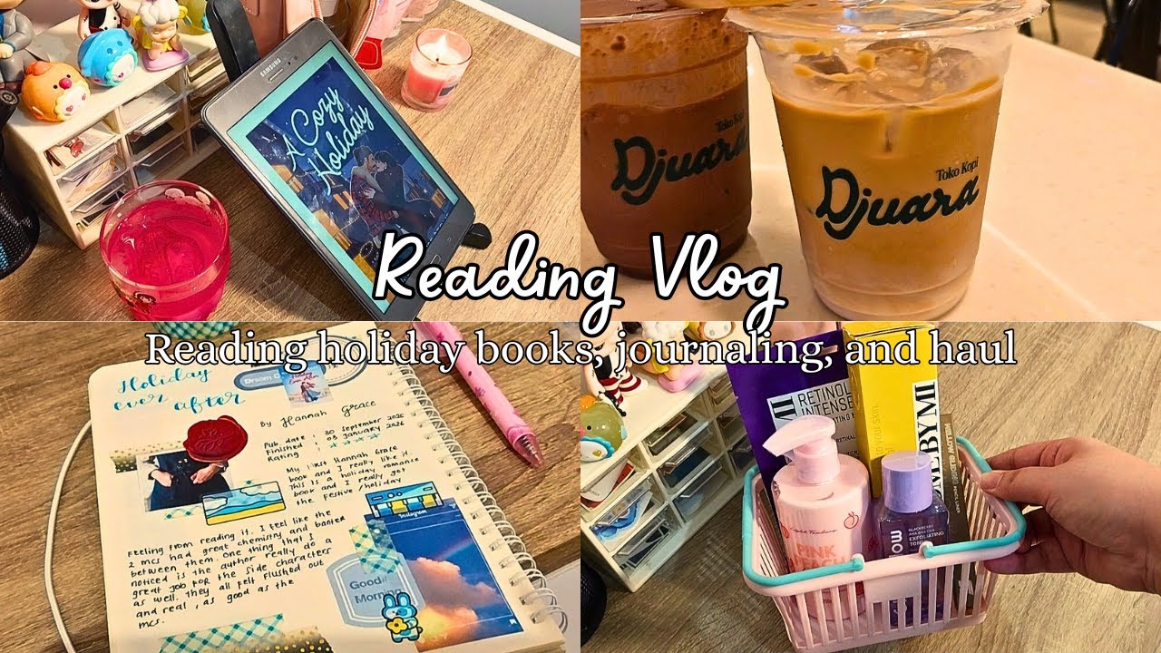 Reading vlog | reading holiday books, journaling and haul ⋆❅*𖢔𐂂☃︎꙳