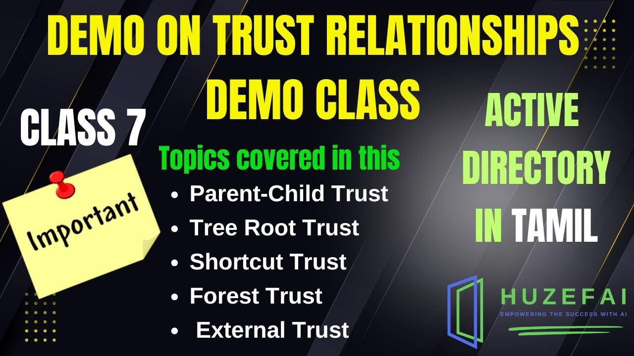 #10 A Complete DEMO on Trust Relationships and Types in Tamil | Huzefa
