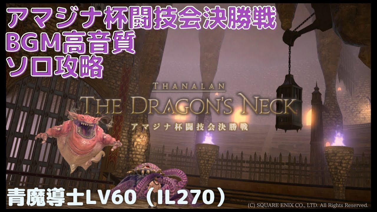 【FF14 BGM】アマジナ杯闘技会決勝戦_ソロ青魔導士LV70【高音質】（IL365）