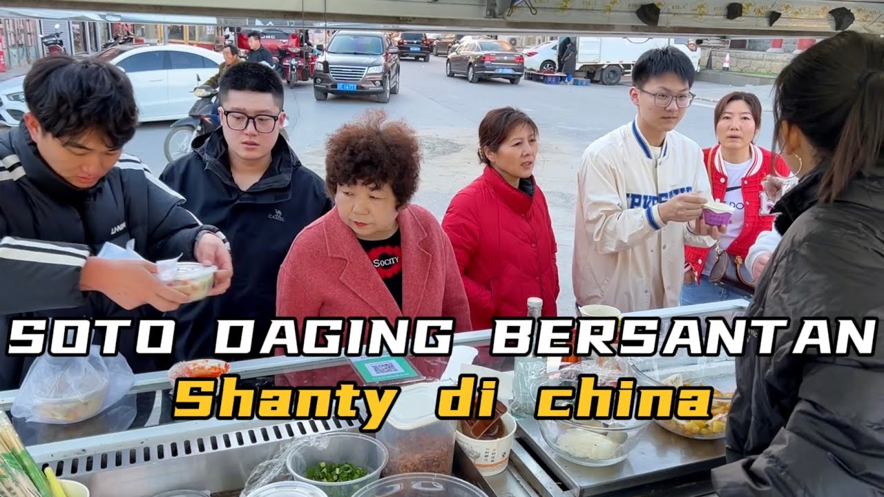 MENJUAL SOTO DAGING PAKAI FOOD TRUCK DICHINA,GAK CUKUP DI JUAL SAMPAI BEREBUTAN